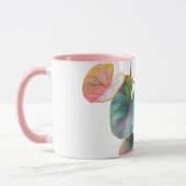 tasse plante couleur rose feuille (Gauche)