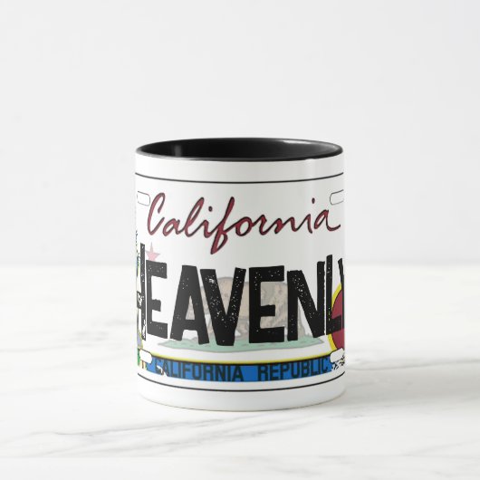 Tasse plaque d'immatriculation drapeau Heavenly Ca (Centre)