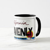 Tasse plaque d'immatriculation drapeau Heavenly Ca (Devant droit)