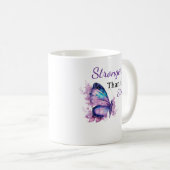 Tasse Plus Fort que la Tempête - Citation Papillon (Devant droit)