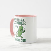 Tasse Plus occupé qu'un concombre dans une prison (Devant gauche)