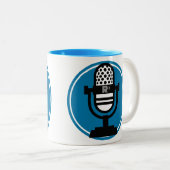 Tasse Podcasting de ricochet (Devant droit)