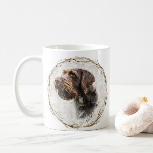 Tasse Pointer à poil dur allemand Café (Avec donut)