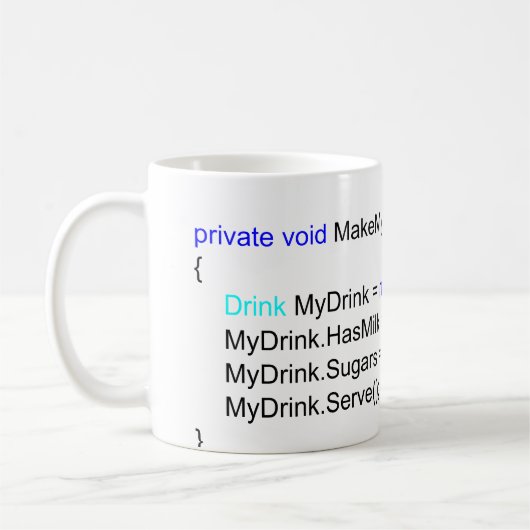 Tasse pointue de thé de programmeurs de C# (Gauche)