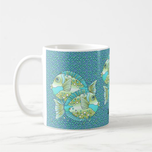 Tasse Poisson Bleu (Gauche)