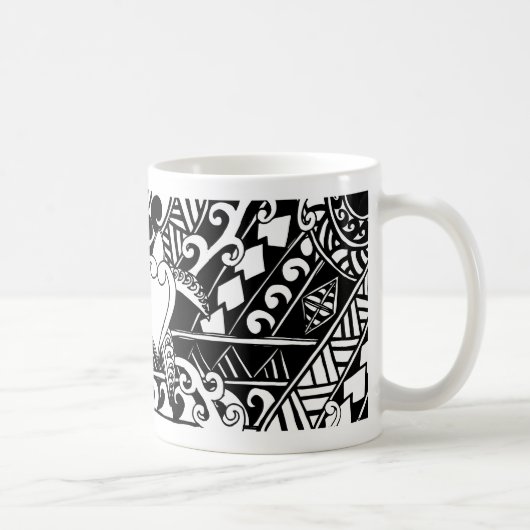 Tasse Polynésienne Tortue Tribale (Droite)