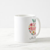 Tasse Pomme Enseignant – Pomme Rouge Classique (Devant droit)