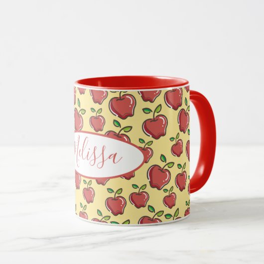 Tasse Pomme Rouge Fraîche (Devant droit)