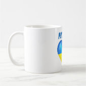 Tasse Poopchik de coeur de drapeau de l'Ukraine (Gauche)