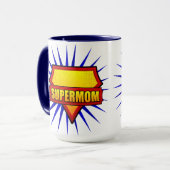 Tasse Pop Art Bouclier de Supermaman (Devant gauche)