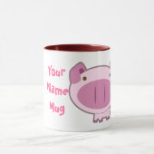 TASSE PORCINE ROSE MIGNONNE (Centre)