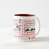 Tasse positive de typographie d'affirmations de (Devant droit)