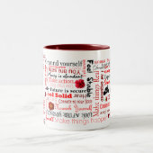 Tasse positive de typographie d'affirmations de (Centre)