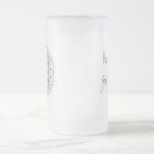 Tasse positive en verre givré de pensées (Centre)