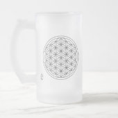 Tasse positive en verre givré de pensées (Gauche)