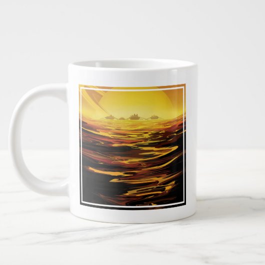 Tasse Poster de l'espace rétro - La plus grande lune de (Gauche)