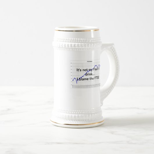 Tasse potable de marché boursier (Devant droit)