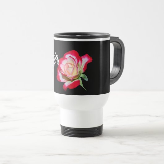 Tasse potable de monogramme de fleur (Devant droit)