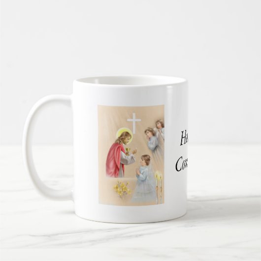 Tasse potable de première communion de fille (Gauche)