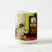 Tasse potable de rétro famille de TV (Centre)