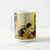 Tasse potable de rétro famille de TV (Devant gauche)