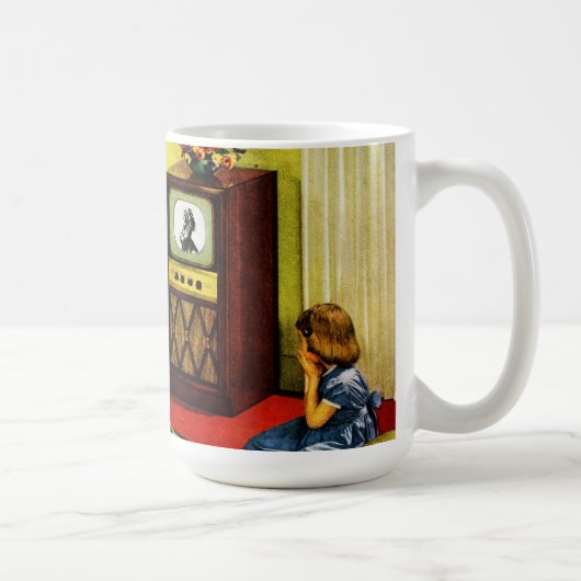 Tasse potable de rétro famille de TV (Droite)