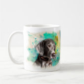 TASSE POUR AQUARELLE DE WEIMARANER (Gauche)