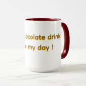 Tasse pour boisson chaude ou froide au chocolat (Devant droit)