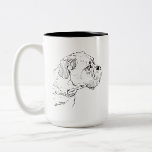 Tasse pour chien Boxer – Mug à café encre dessinée