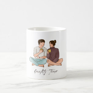 Tasse pour couple Love & Coffee – Illustration de