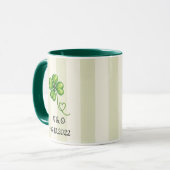 Tasse pour couple personnalisée | Initiales et dat (Devant gauche)