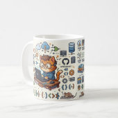 Tasse pour développeur de chat de codage (Devant gauche)