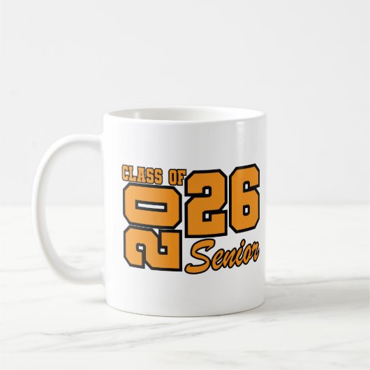 Tasse pour diplômé senior (Gauche)