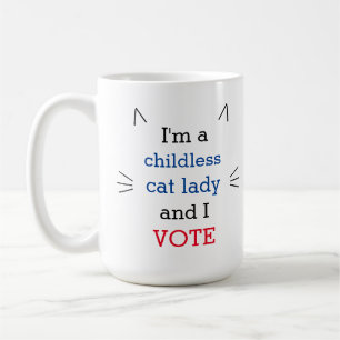 Tasse pour électrice sans enfants et amatrice de c