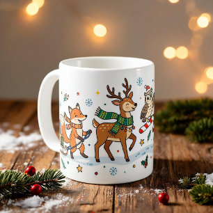 Tasse pour enfants défilé d'animaux de Noël
