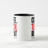 Tasse pour enseignant Café Enseigner Répéter – Tas (Centre)