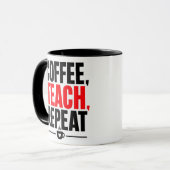 Tasse pour enseignant Café Enseigner Répéter – Tas (Devant gauche)