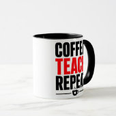 Tasse pour enseignant Café Enseigner Répéter – Tas (Devant droit)