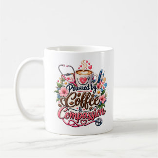 Tasse pour infirmière alimentée par le café et la