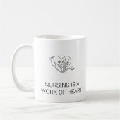 Tasse pour infirmière avec fleurs mignonnes « Le m (Gauche)