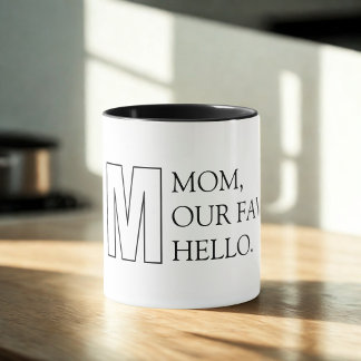 Tasse pour la fête des Mères à typographie simple