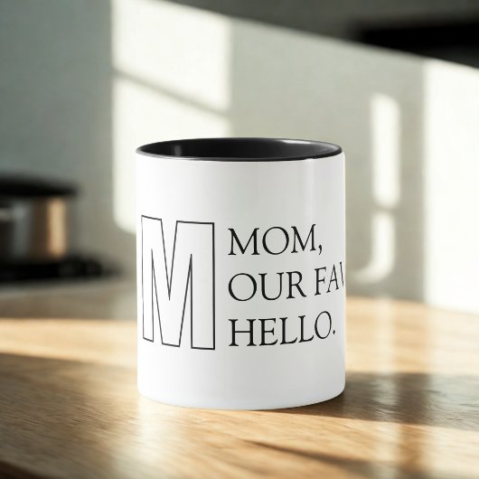 Tasse pour la fête des Mères à typographie simple
