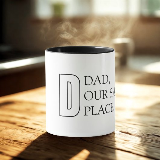 Tasse pour la Fête des Pères à Typographie Simple