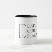 Tasse pour la Fête des Pères à Typographie Simple (Centre)