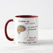 Tasse pour les artistes Droit-brained (Gauche)