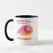 Tasse pour Maman de Softball – Du Premier Lancer à (Gauche)