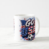 Tasse pour supporter de football patriotique améri (Devant droit)