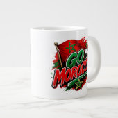 Tasse pour supporter l'équipe Maroc J'Y VAIS MAROC (Devant droit)