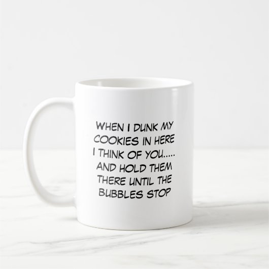 Tasse pour tremper les biscuits drôle | Texte modi (Gauche)