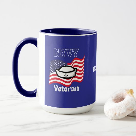 Tasse pour Vétéran de la Marine (Avec donut)